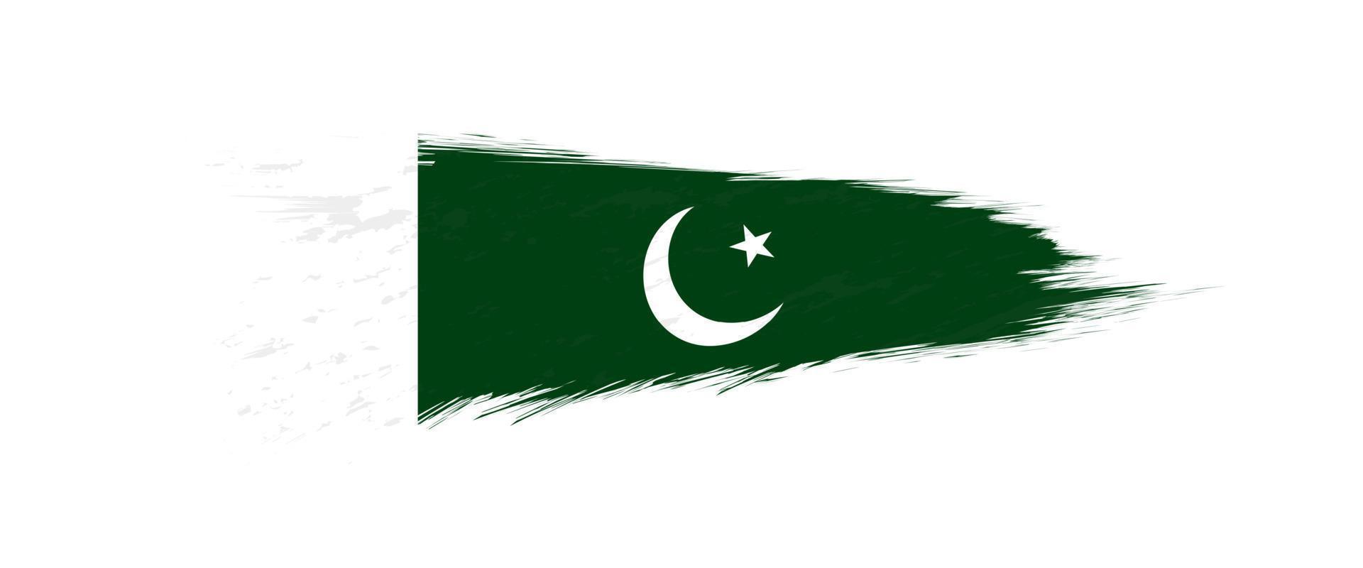 Flagge von Pakistan im Grunge Bürste Schlaganfall. vektor