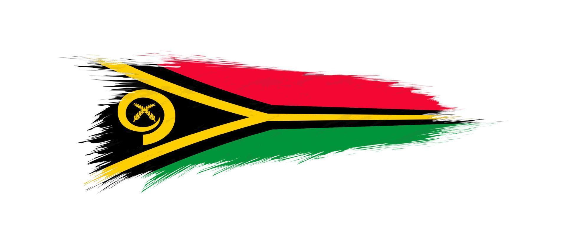 Flagge von Vanuatu im Grunge Bürste Schlaganfall. vektor