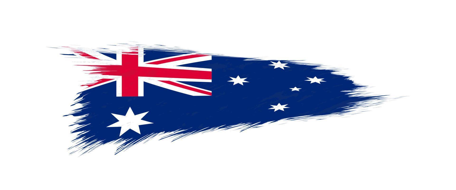 flagga av Australien i grunge borsta stroke. vektor