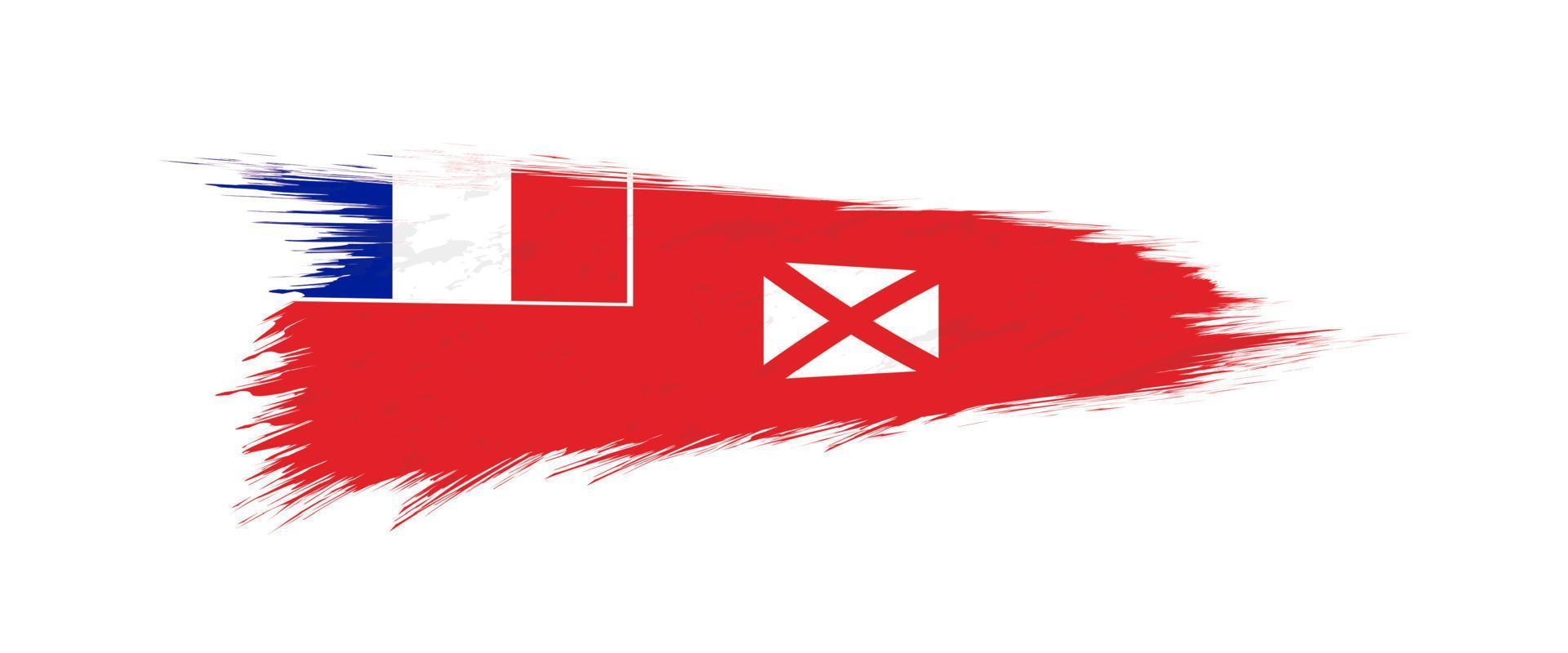 Flagge von Wallis und futuna im Grunge Bürste Schlaganfall. vektor