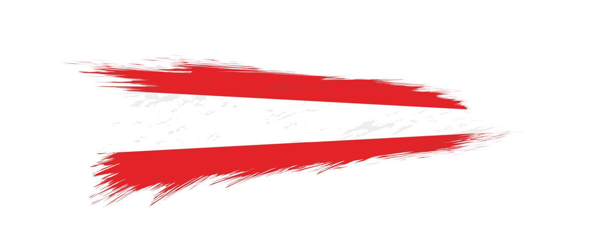 flagga av österrike i grunge borsta stroke. vektor