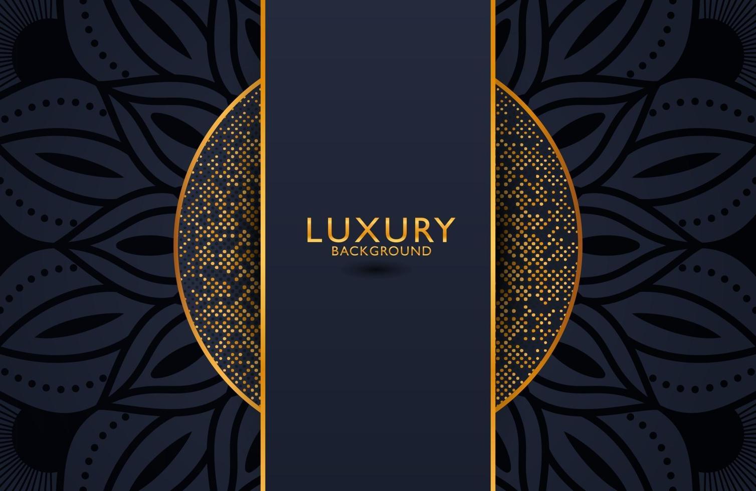 Luxus Gold Mandala verzierten Hintergrund für Hochzeitseinladung, Buchcover. arabischer arabischer Hintergrund vektor