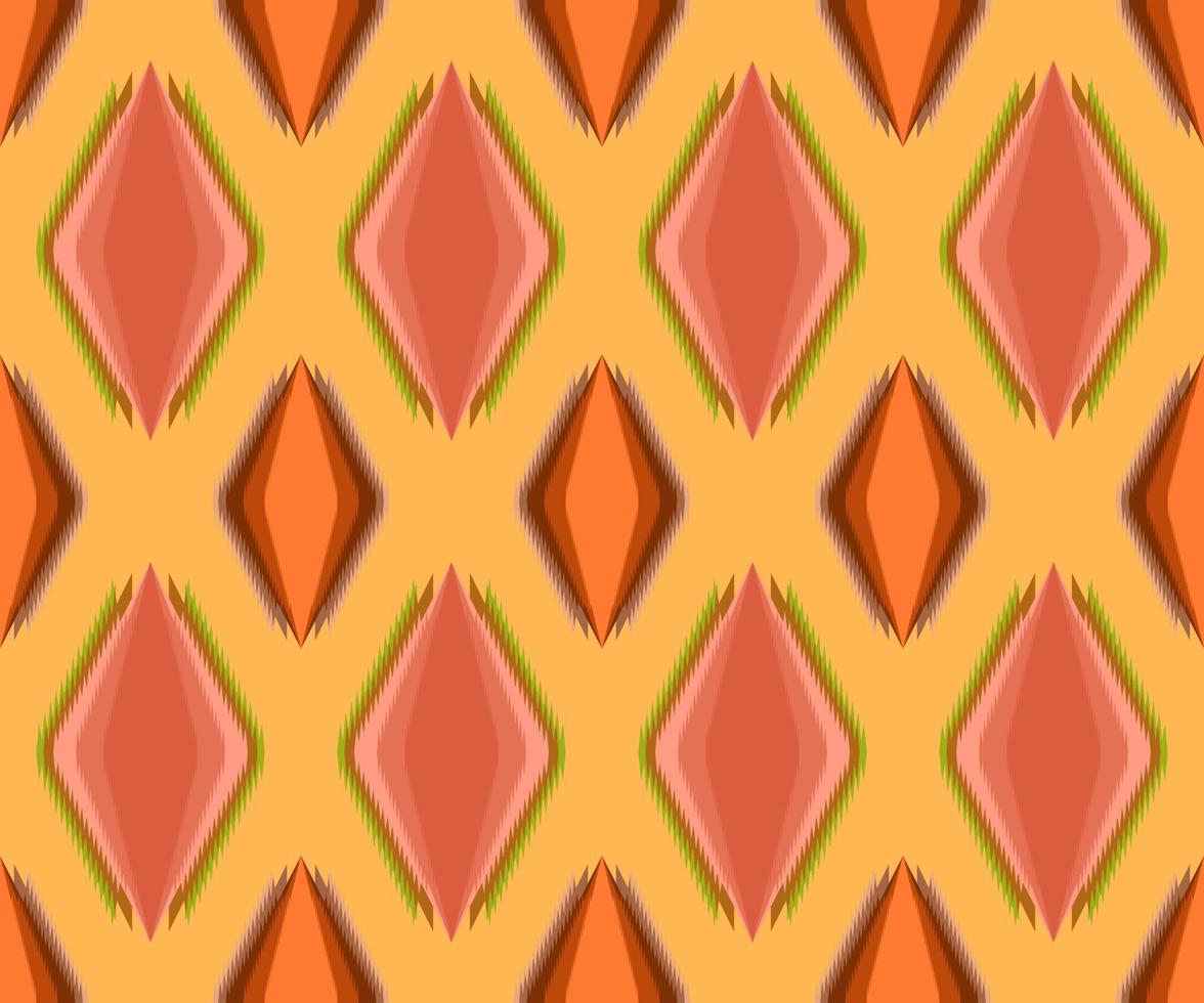 geometrisk sömlös mönster i röd och orange tona i vektor illustration design för tyg, matta, matta, scarf, omslag papper, bricka och Mer