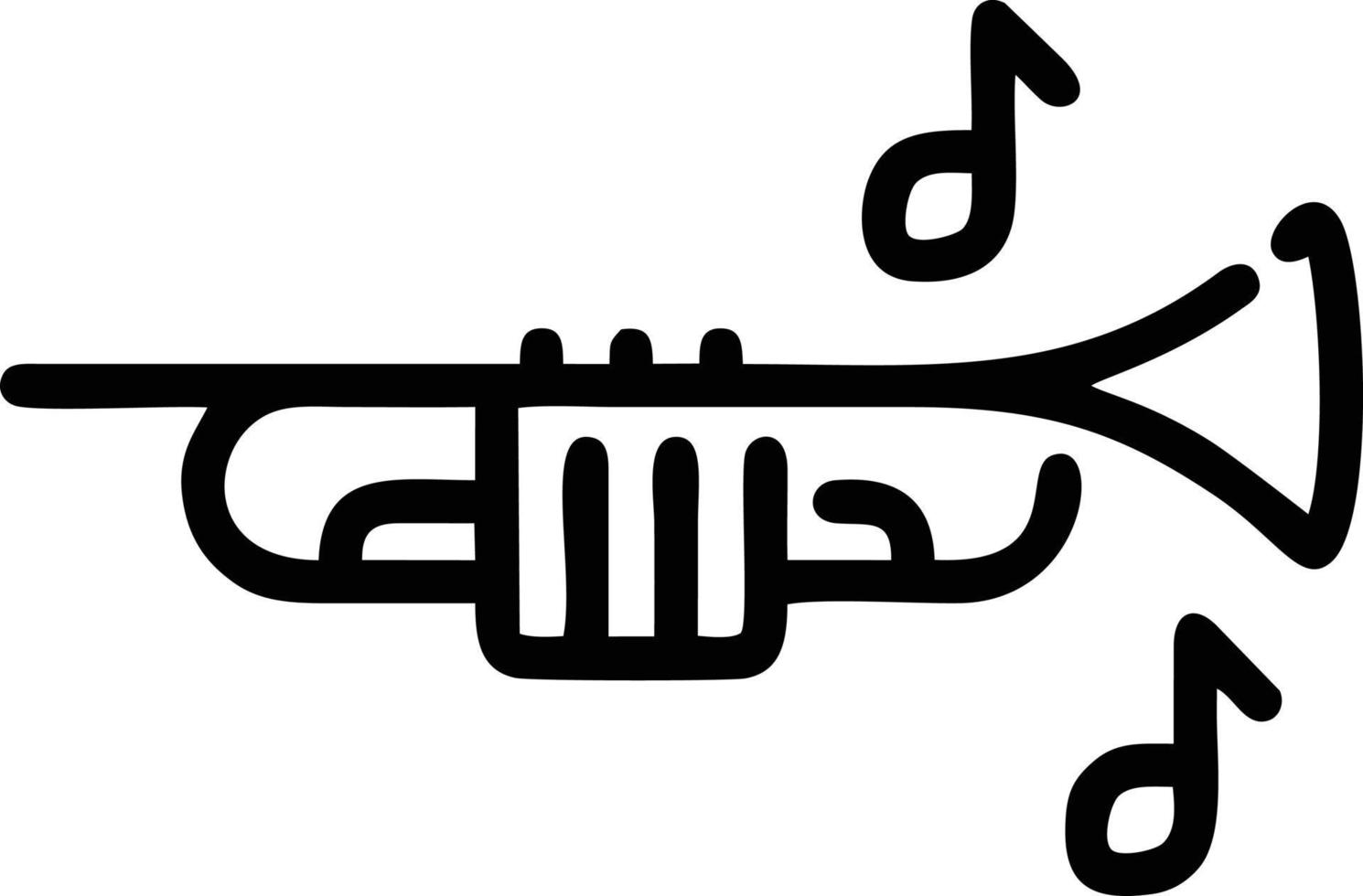 trumpet instrument ikon symbol design vektor bild. illustration av musikalisk trumpet horn vektor design bild. eps 10