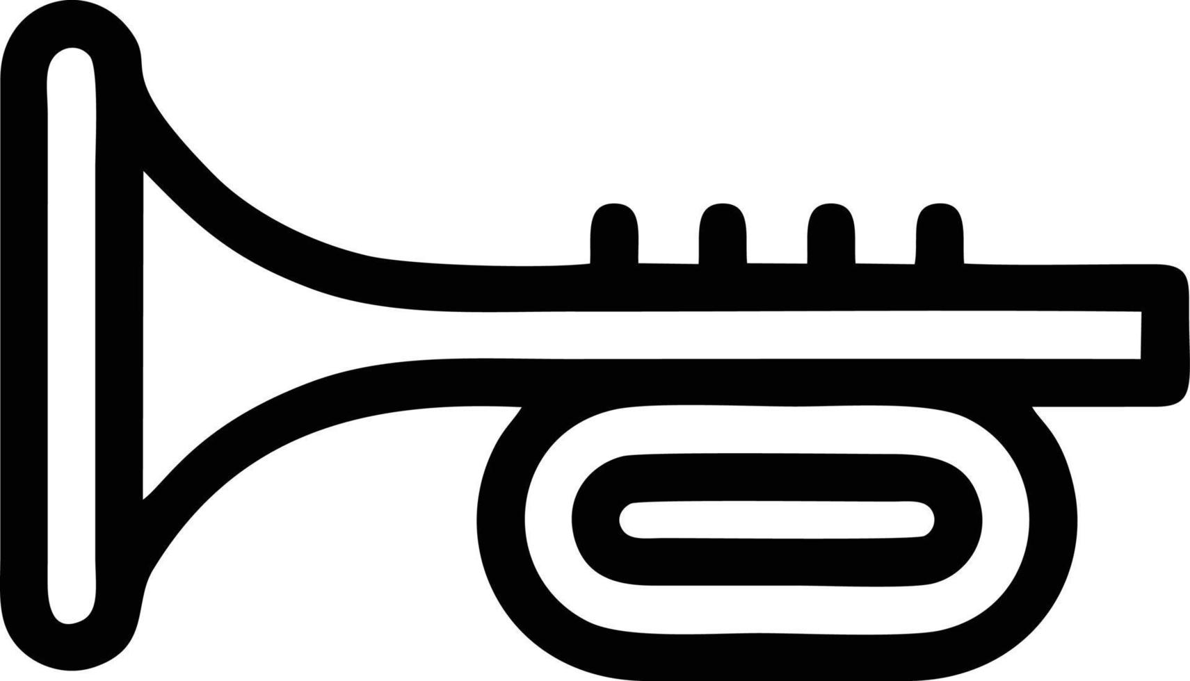 Trompete Instrument Symbol Symbol Design Vektor Bild. Illustration von Musical Trompete Horn Vektor Design Bild. eps 10