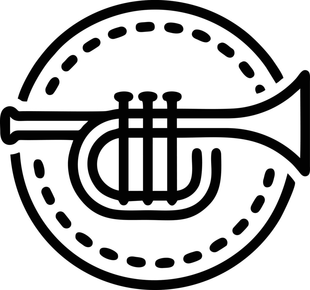 Trompete Instrument Symbol Symbol Design Vektor Bild. Illustration von Musical Trompete Horn Vektor Design Bild. eps 10