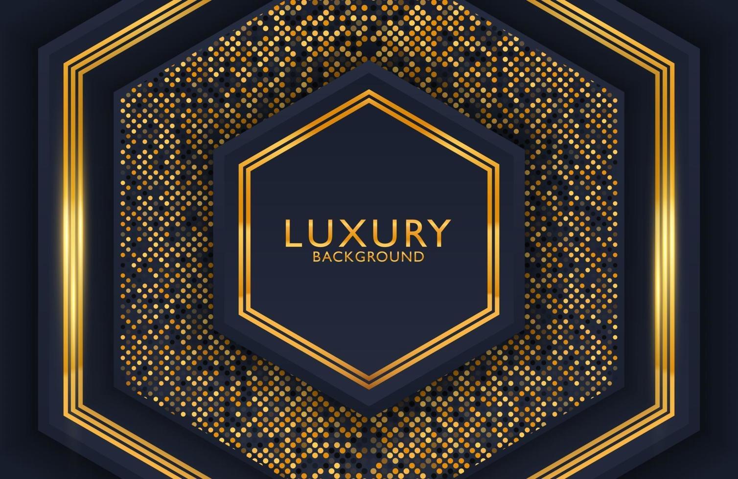 geometrischer Luxusgoldmetallhintergrund. Grafikdesignelement für Einladung, Abdeckung, Hintergrund. elegante Dekoration vektor