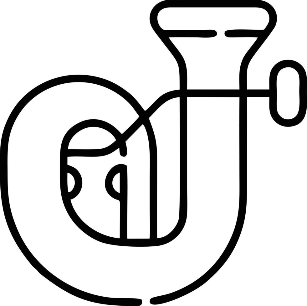 Trompete Instrument Symbol Symbol Design Vektor Bild. Illustration von Musical Trompete Horn Vektor Design Bild. eps 10