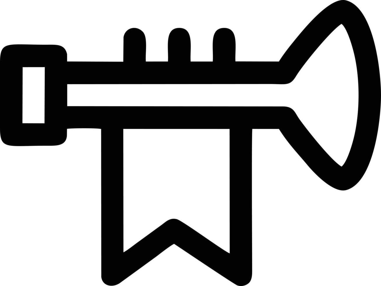 trumpet instrument ikon symbol design vektor bild. illustration av musikalisk trumpet horn vektor design bild. eps 10