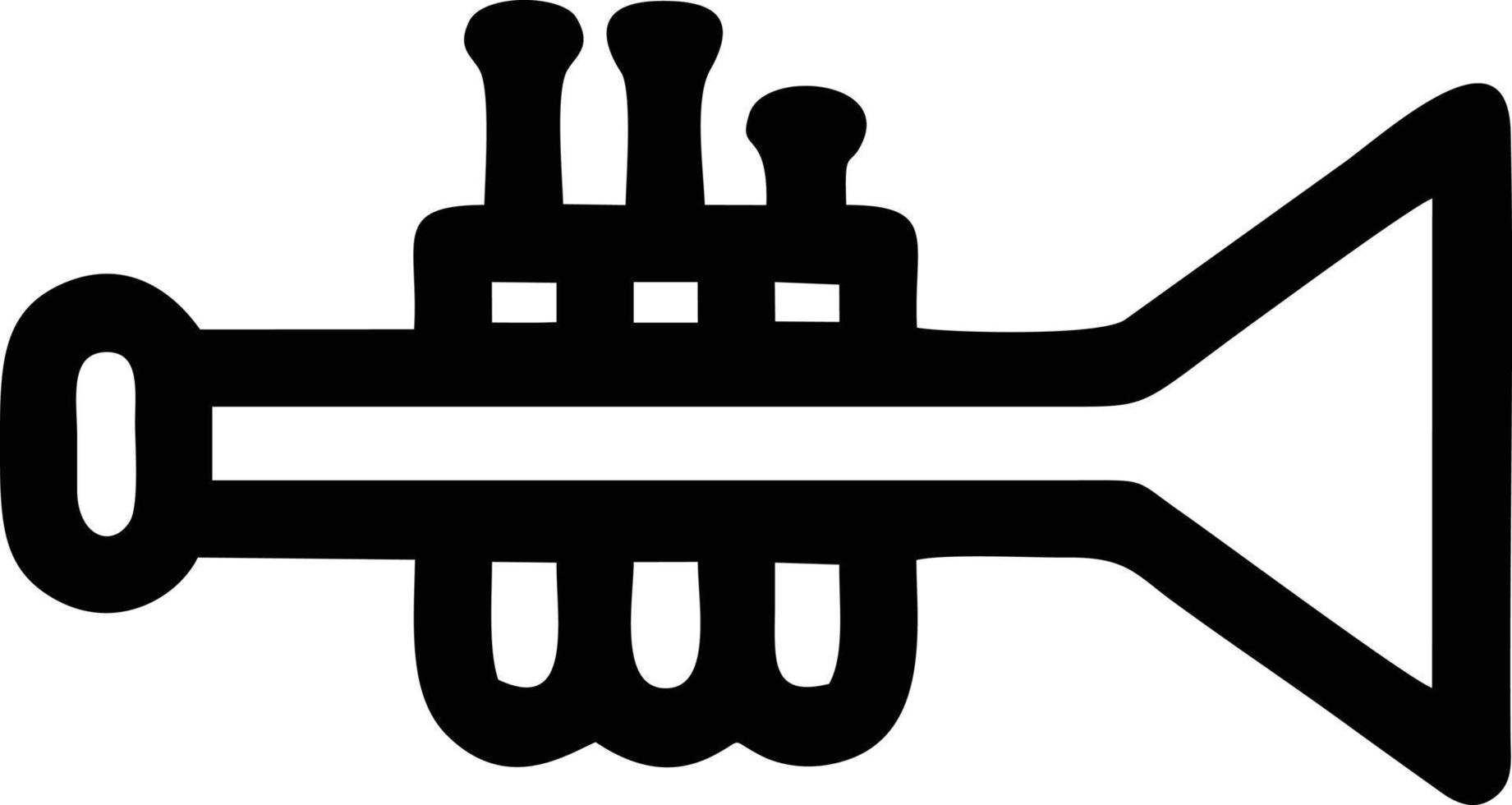 Trompete Instrument Symbol Symbol Design Vektor Bild. Illustration von Musical Trompete Horn Vektor Design Bild. eps 10