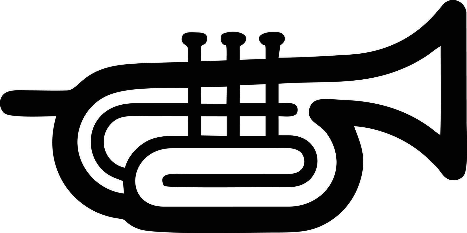 trumpet instrument ikon symbol design vektor bild. illustration av musikalisk trumpet horn vektor design bild. eps 10