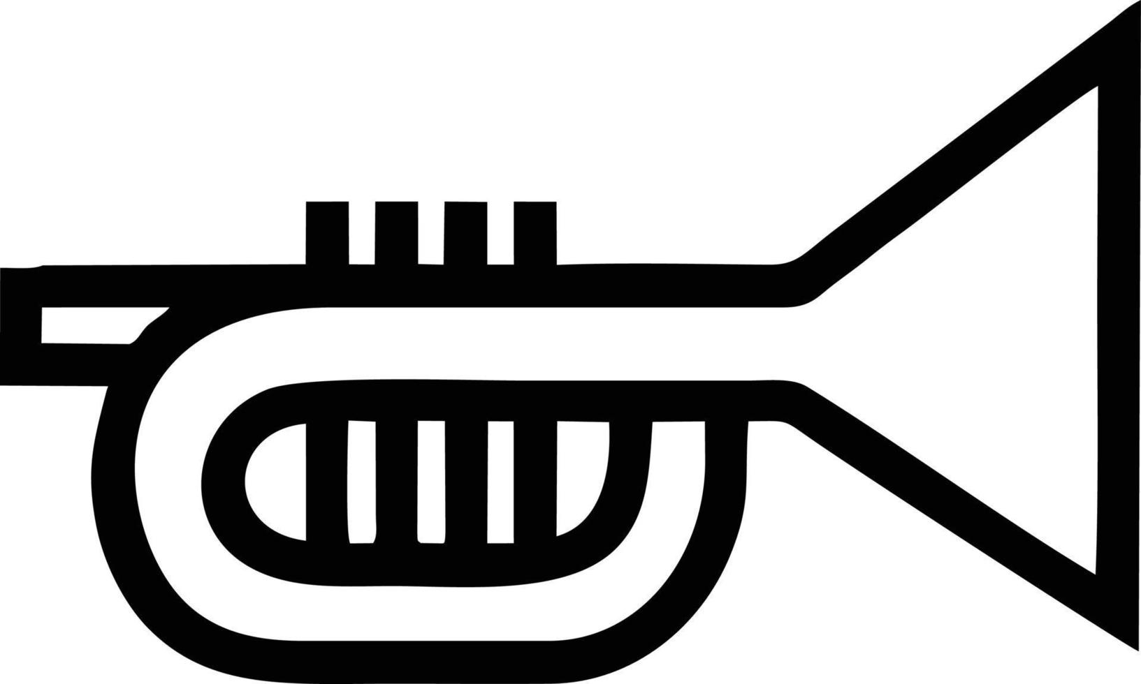 trumpet instrument ikon symbol design vektor bild. illustration av musikalisk trumpet horn vektor design bild. eps 10