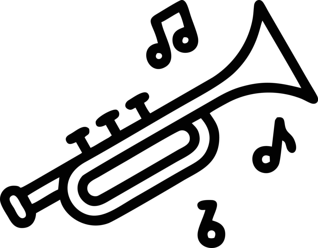 trumpet instrument ikon symbol design vektor bild. illustration av musikalisk trumpet horn vektor design bild. eps 10