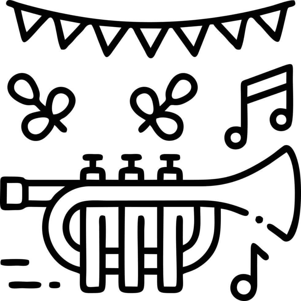 trumpet instrument ikon symbol design vektor bild. illustration av musikalisk trumpet horn vektor design bild. eps 10