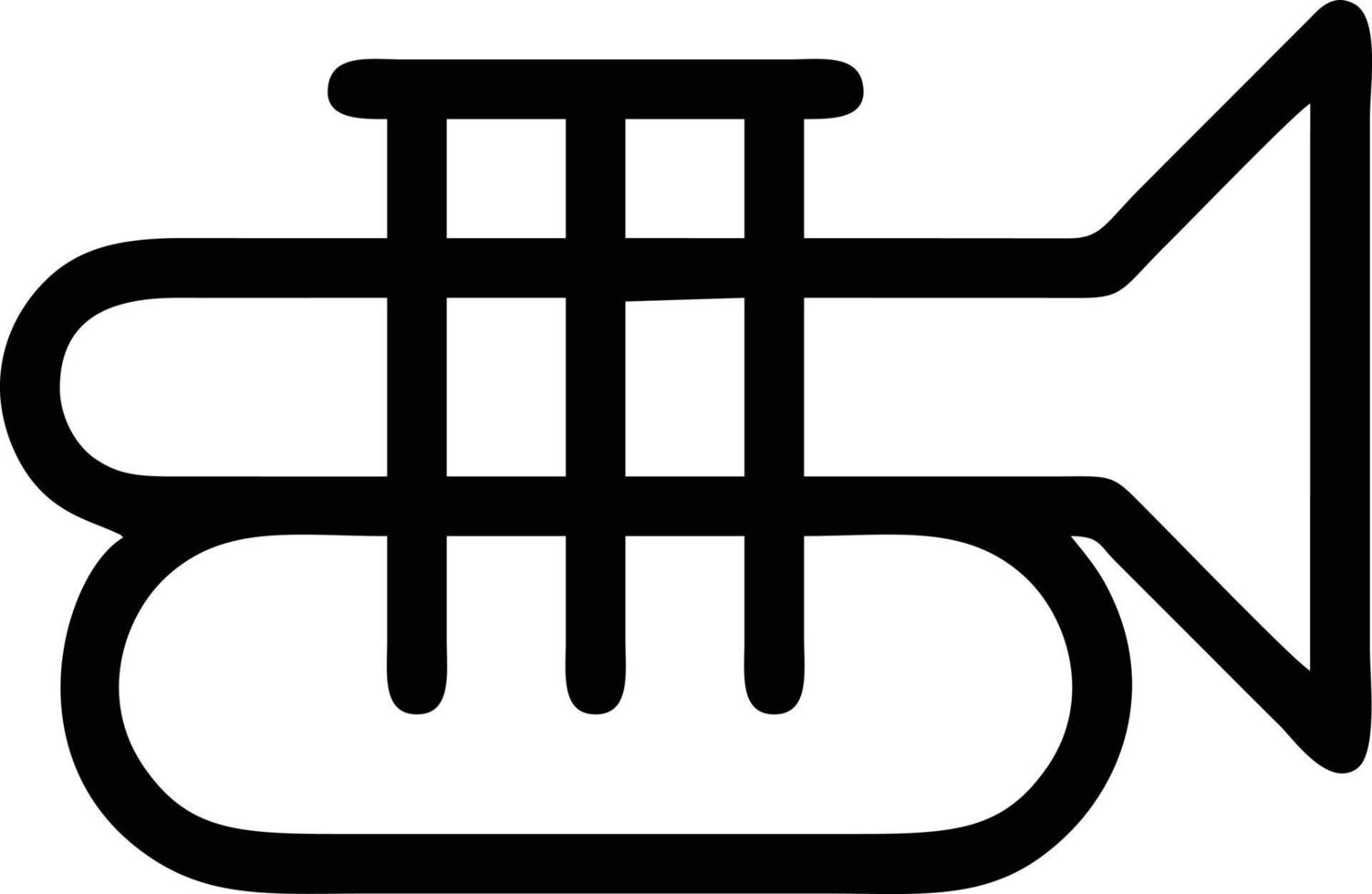 Trompete Instrument Symbol Symbol Design Vektor Bild. Illustration von Musical Trompete Horn Vektor Design Bild. eps 10