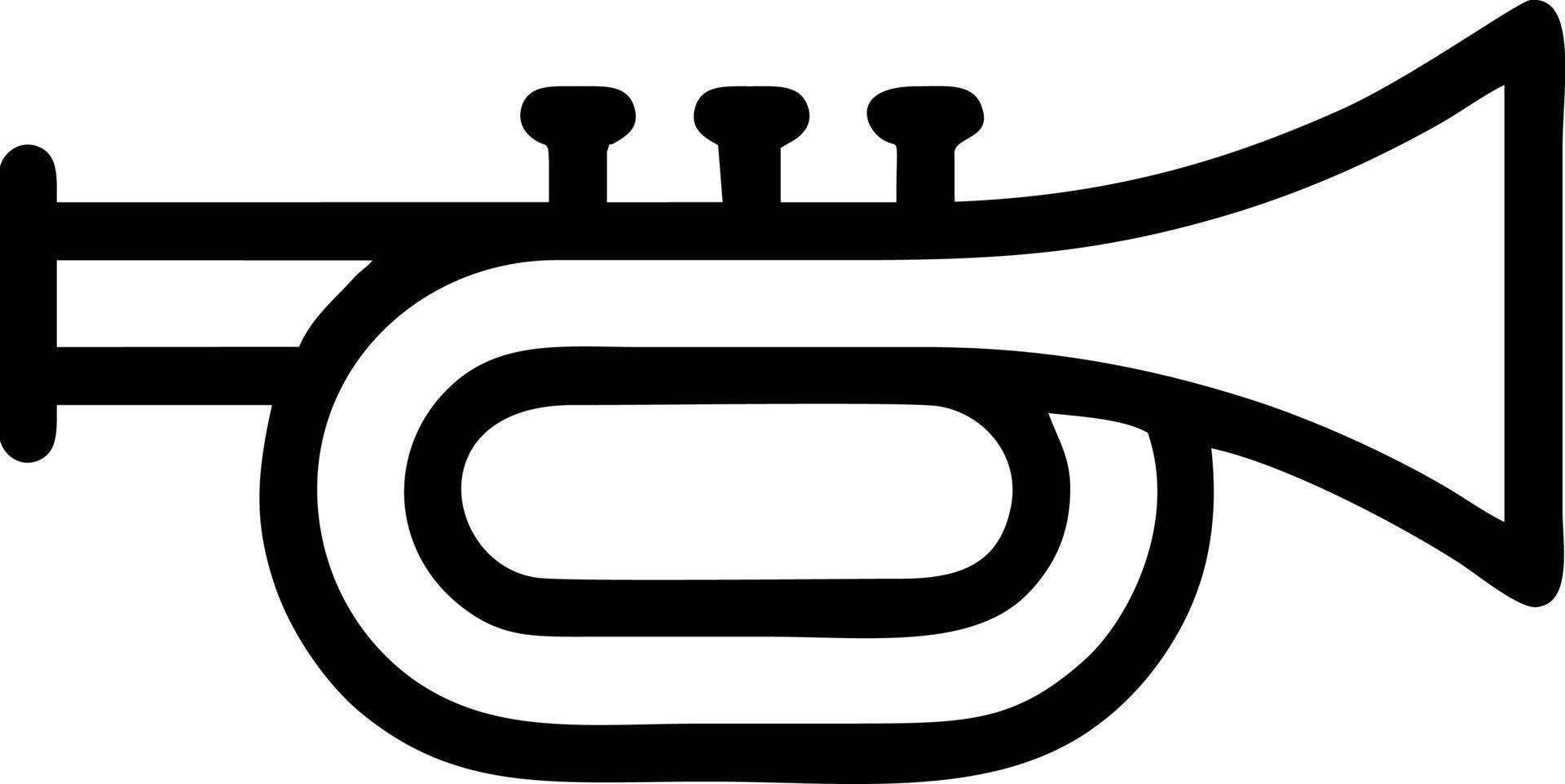 Trompete Instrument Symbol Symbol Design Vektor Bild. Illustration von Musical Trompete Horn Vektor Design Bild. eps 10