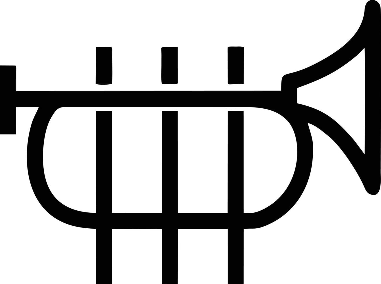 Trompete Instrument Symbol Symbol Design Vektor Bild. Illustration von Musical Trompete Horn Vektor Design Bild. eps 10