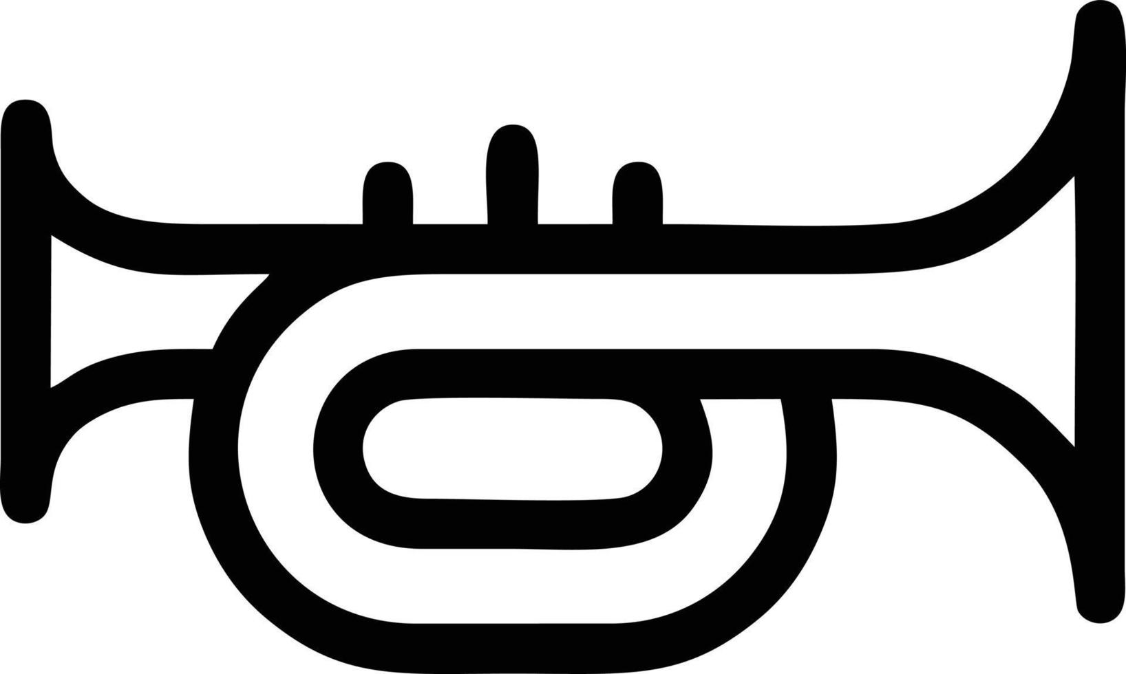 trumpet instrument ikon symbol design vektor bild. illustration av musikalisk trumpet horn vektor design bild. eps 10