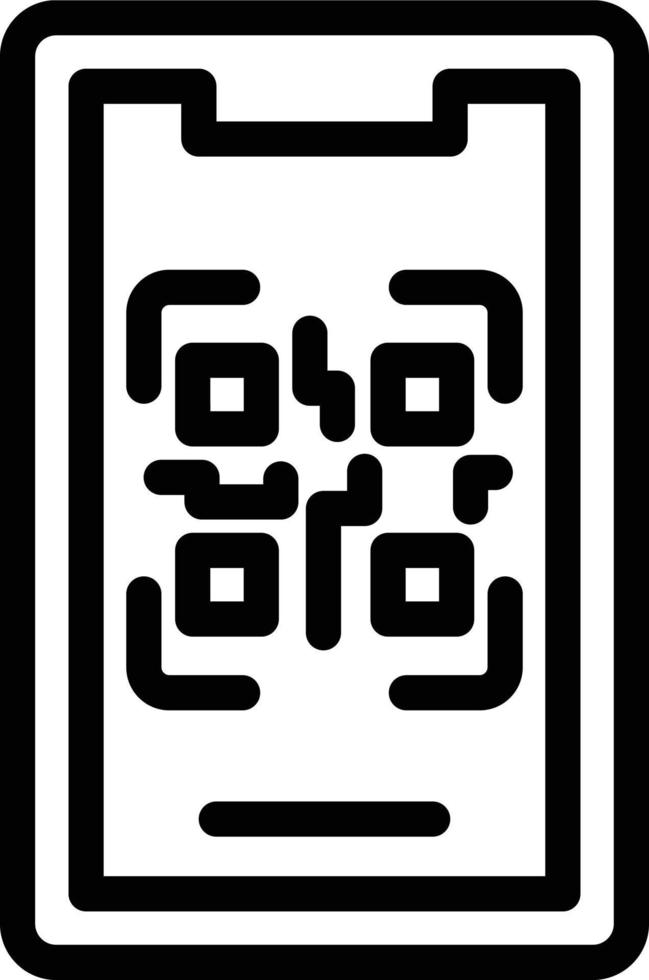 Vektor Design Handy, Mobiltelefon qr Code Symbol Stil