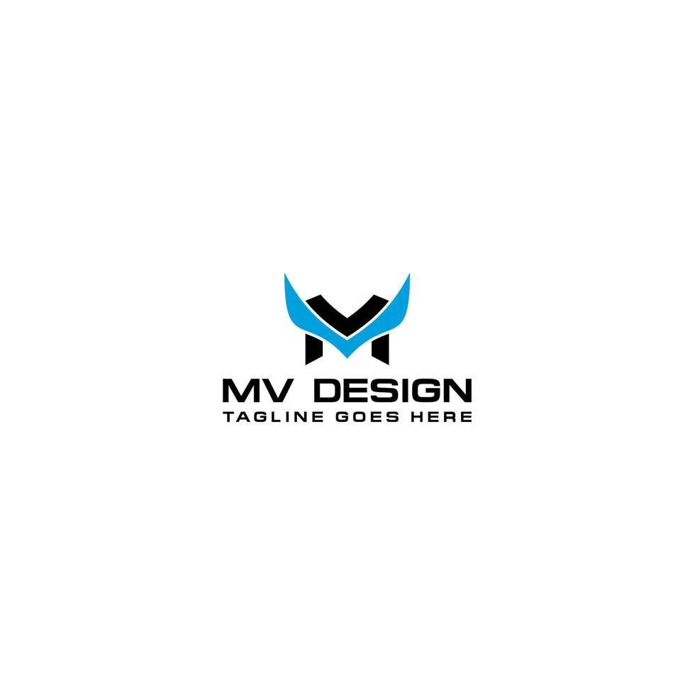 första brev mm mu um mv vm minimalistisk logotyp design vektor