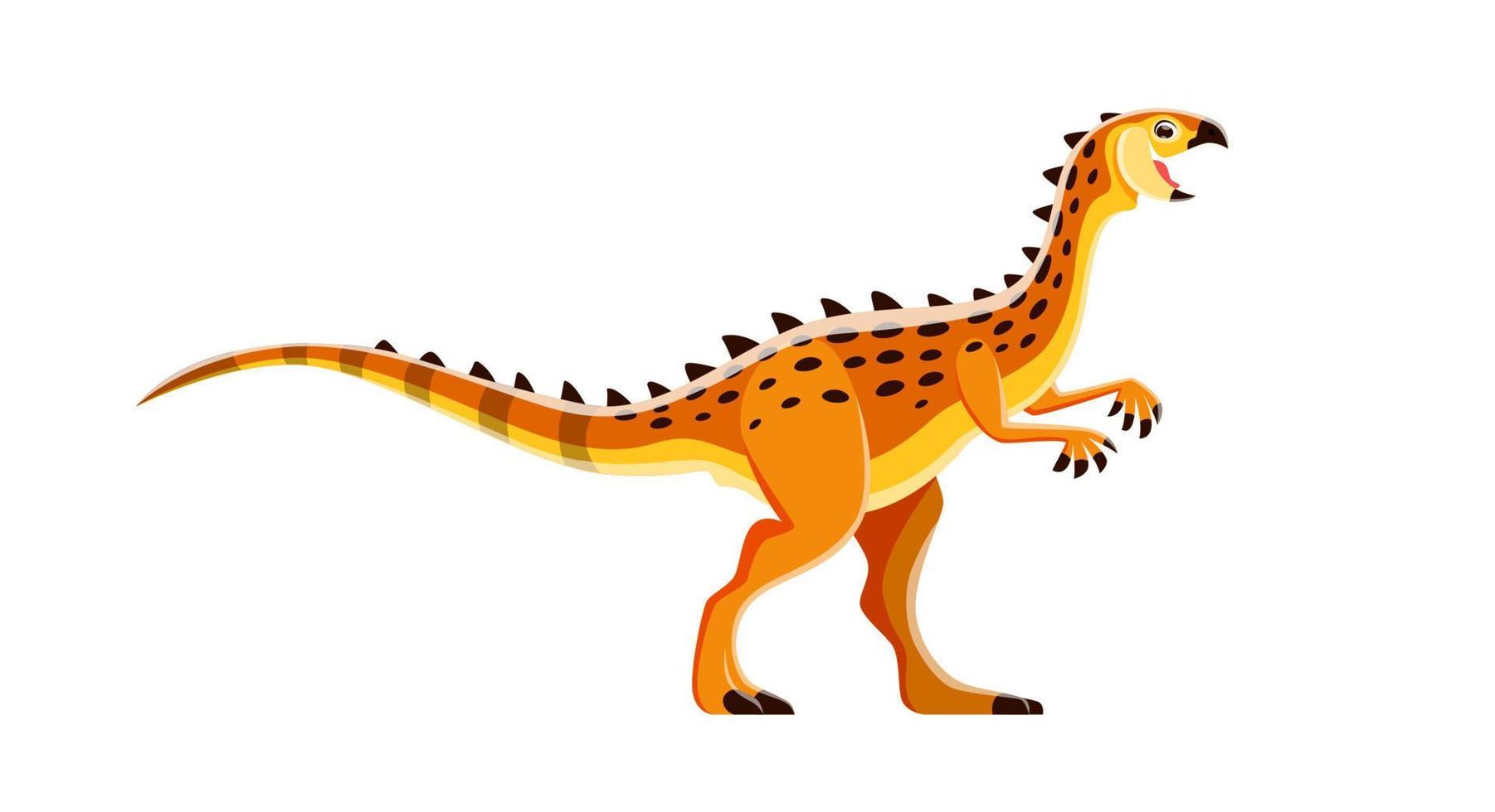 tecknad serie scutellosaurus dinosaurie karaktär, dino vektor