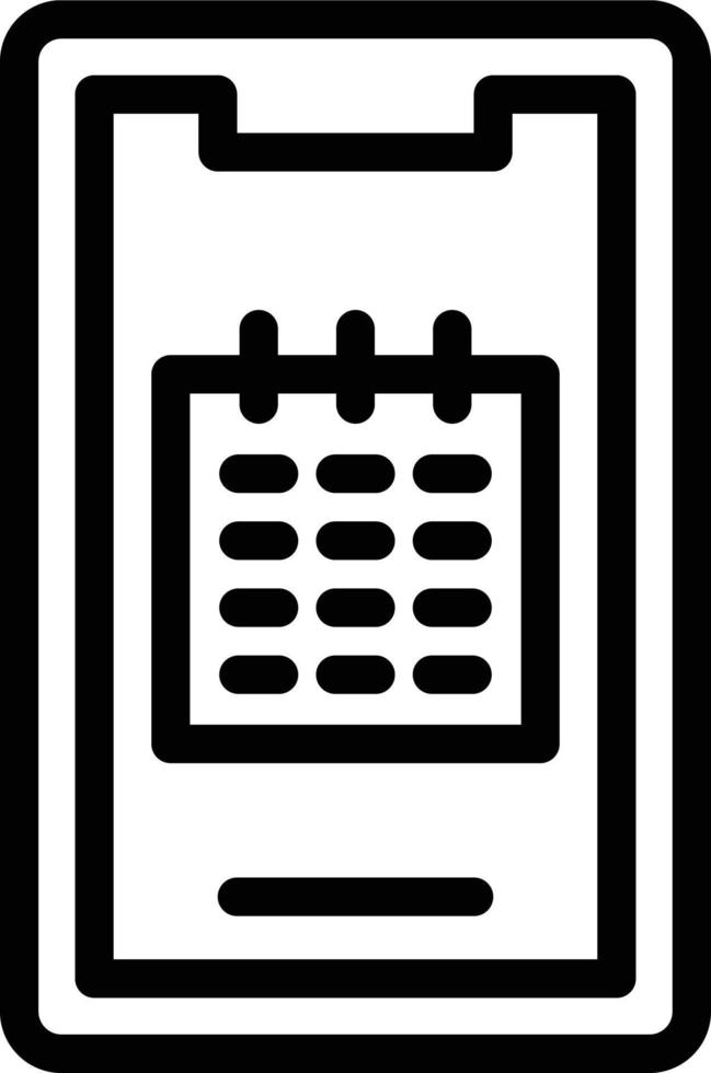 Vektor Design Handy, Mobiltelefon Kalender Symbol Stil