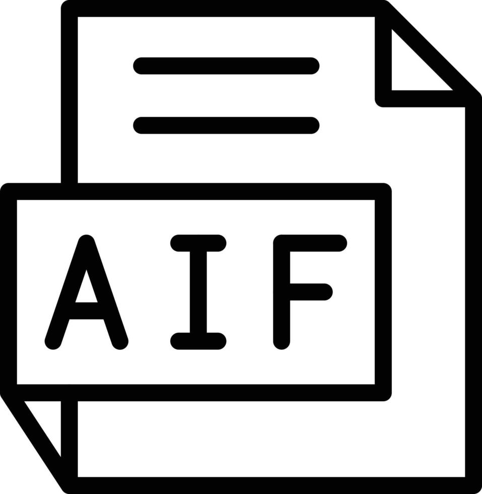 Vektor Design aif Symbol Stil