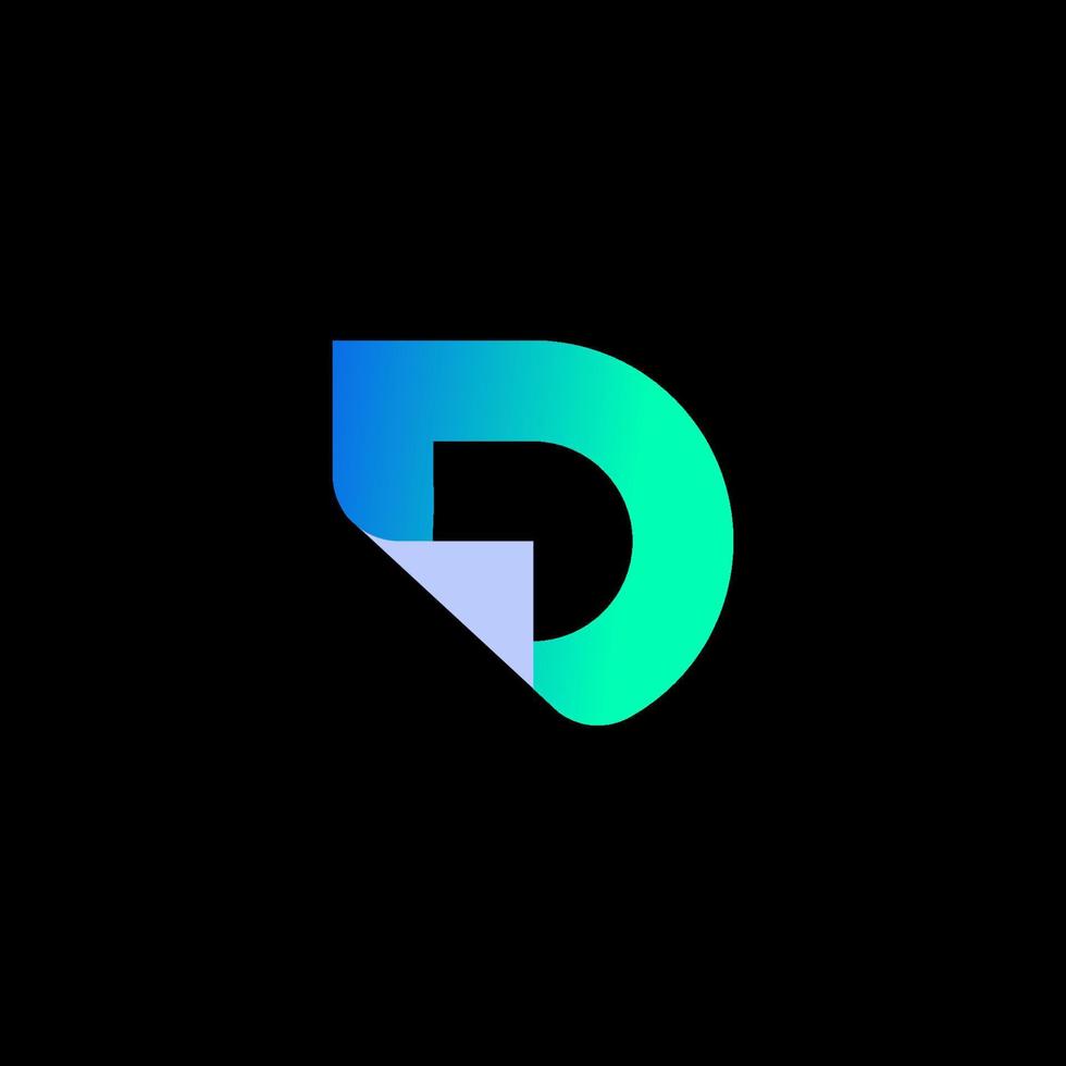 d monogram logotyp vektor
