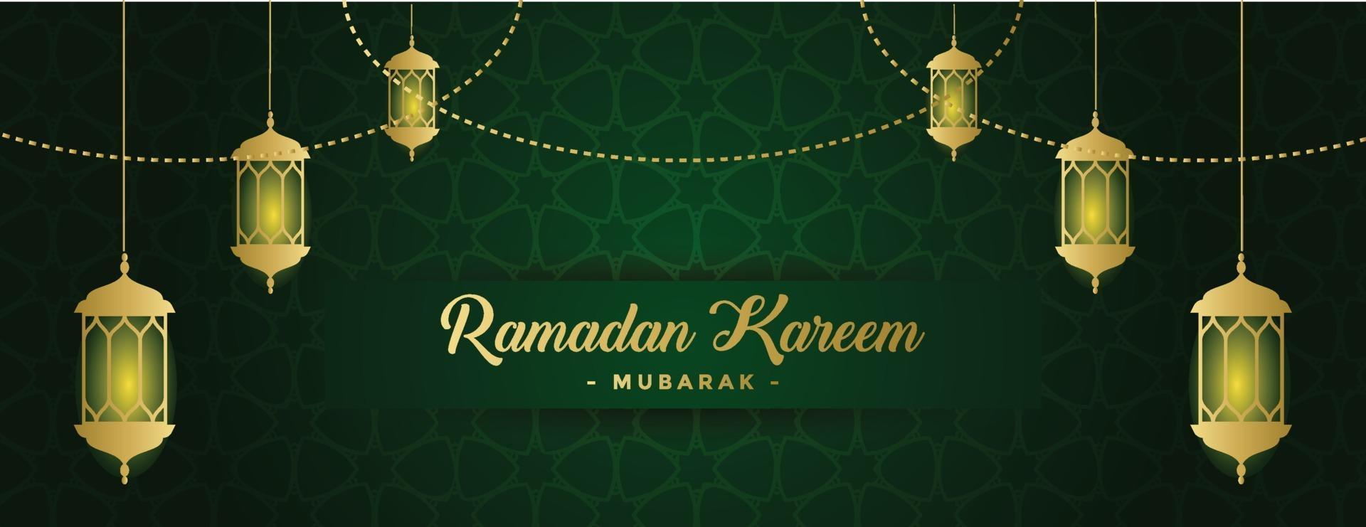 Ramadan Kareem Banner Hintergrundvorlage vektor