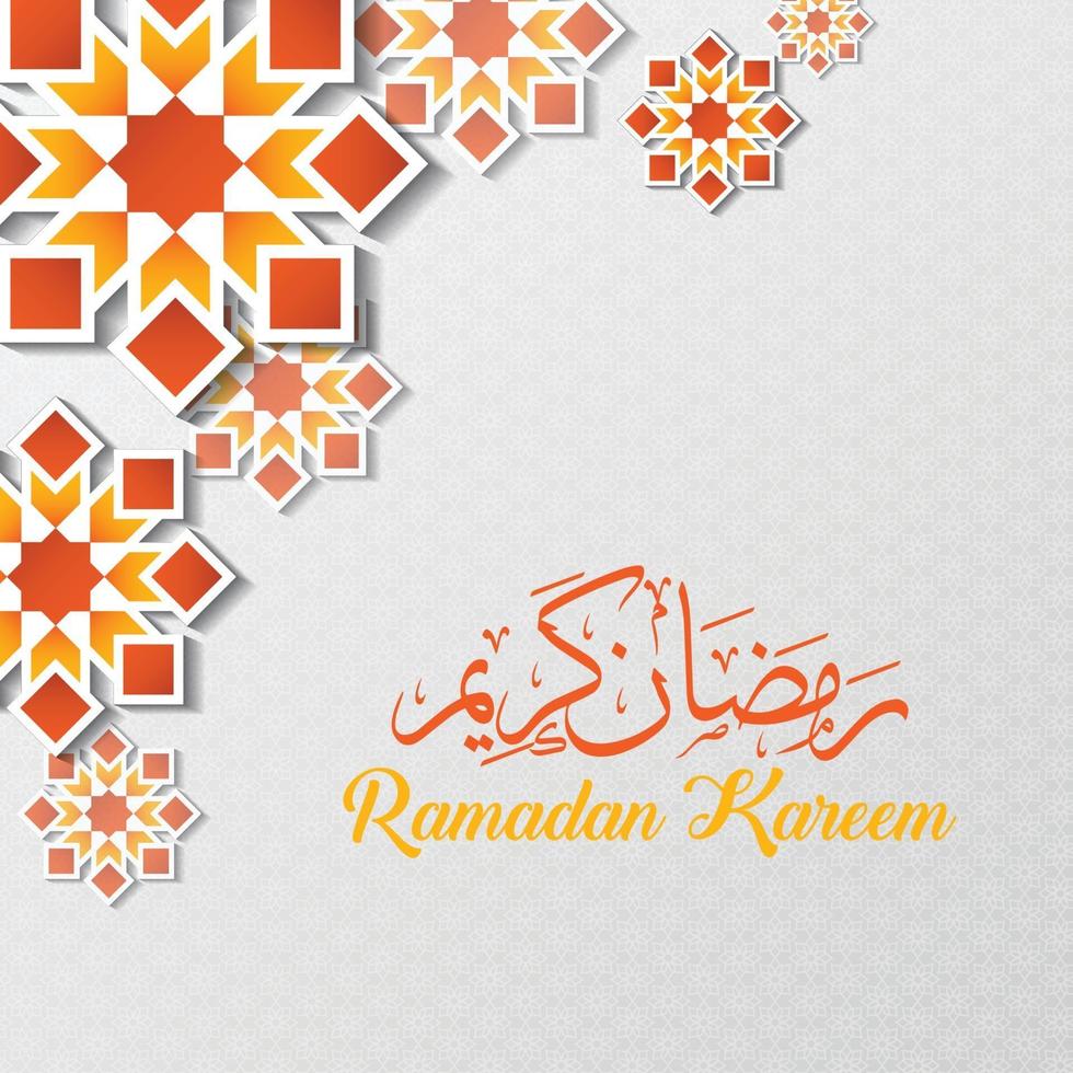 Ramadan Kareem Gruß Hintergrundvorlage vektor