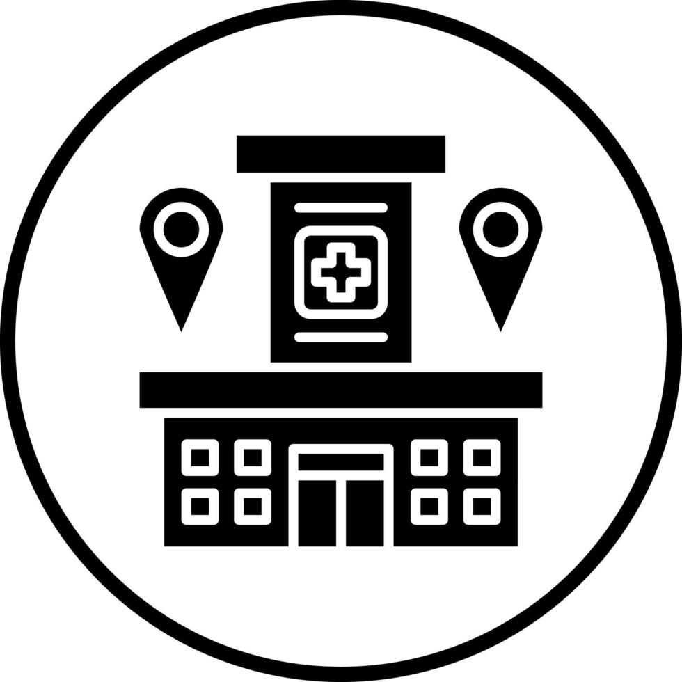 Vektor Design Krankenhaus Ort Vektor Symbol Stil