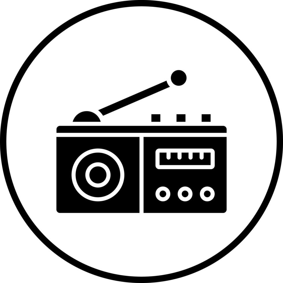 Vektor Design Radio Vektor Symbol Stil