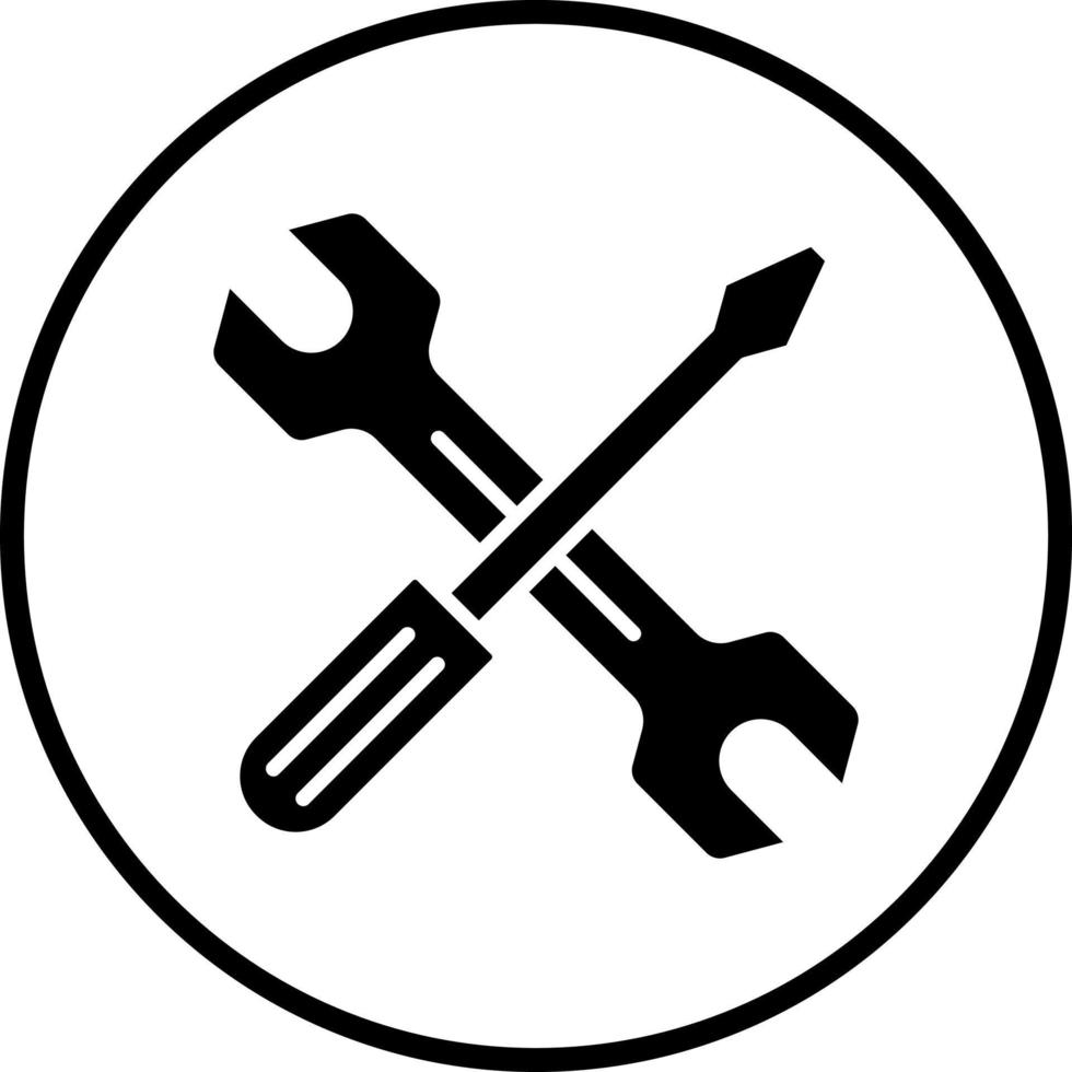 Vektor Design Reparatur Bedienung Vektor Symbol Stil