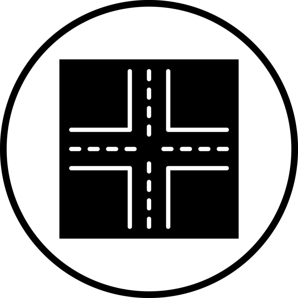 Vektor Design vier Weg Überschneidung Vektor Symbol Stil