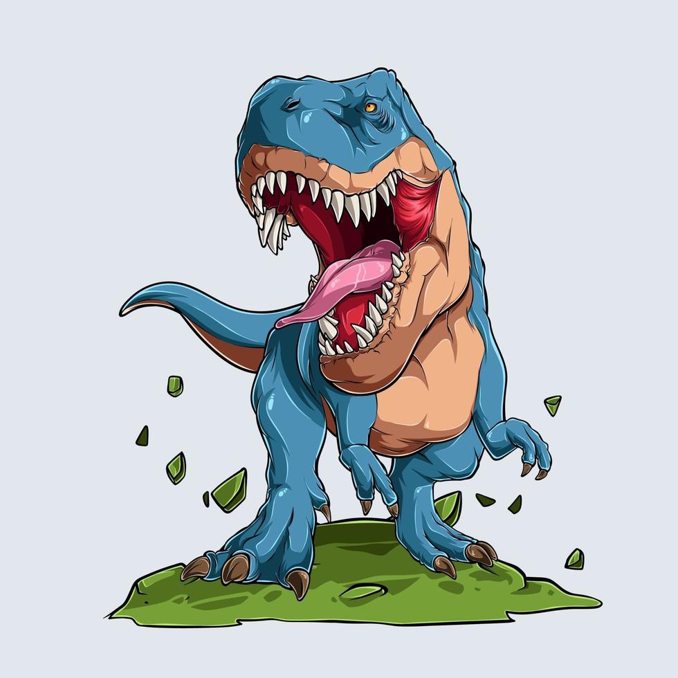 blå arg tyrannosaurus t rex vektor