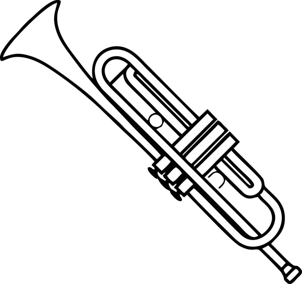 trumpet instrument ikon symbol design vektor bild. illustration av musikalisk trumpet horn vektor design bild. eps 10