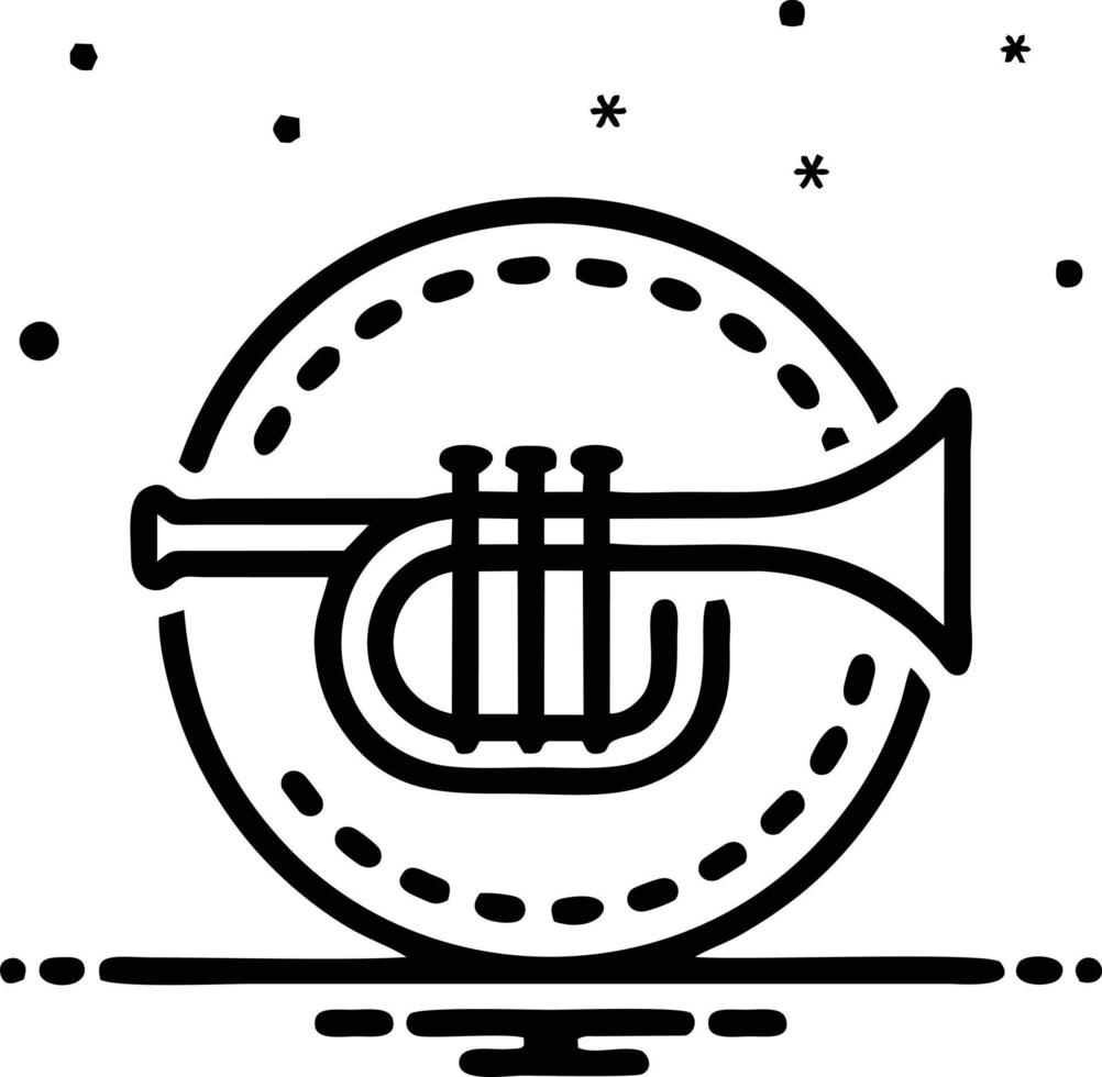 Trompete Instrument Symbol Symbol Design Vektor Bild. Illustration von Musical Trompete Horn Vektor Design Bild. eps 10