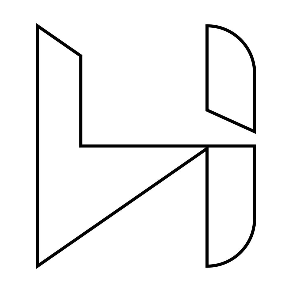 brev h ikon illustration vektor