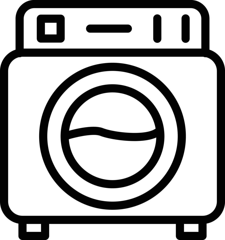 Waschen Maschine Vektor Symbol Stil