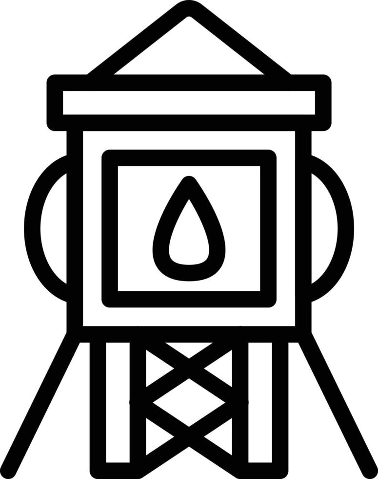 vatten torn vektor ikon stil