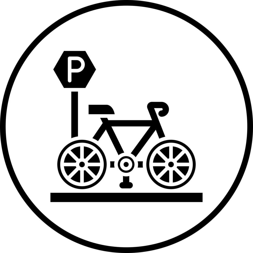 cykel parkering vektor ikon stil