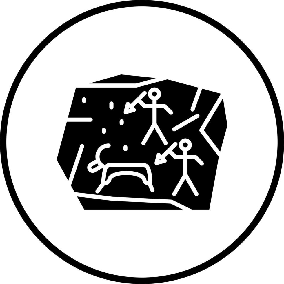 Höhle Gemälde Vektor Symbol Stil