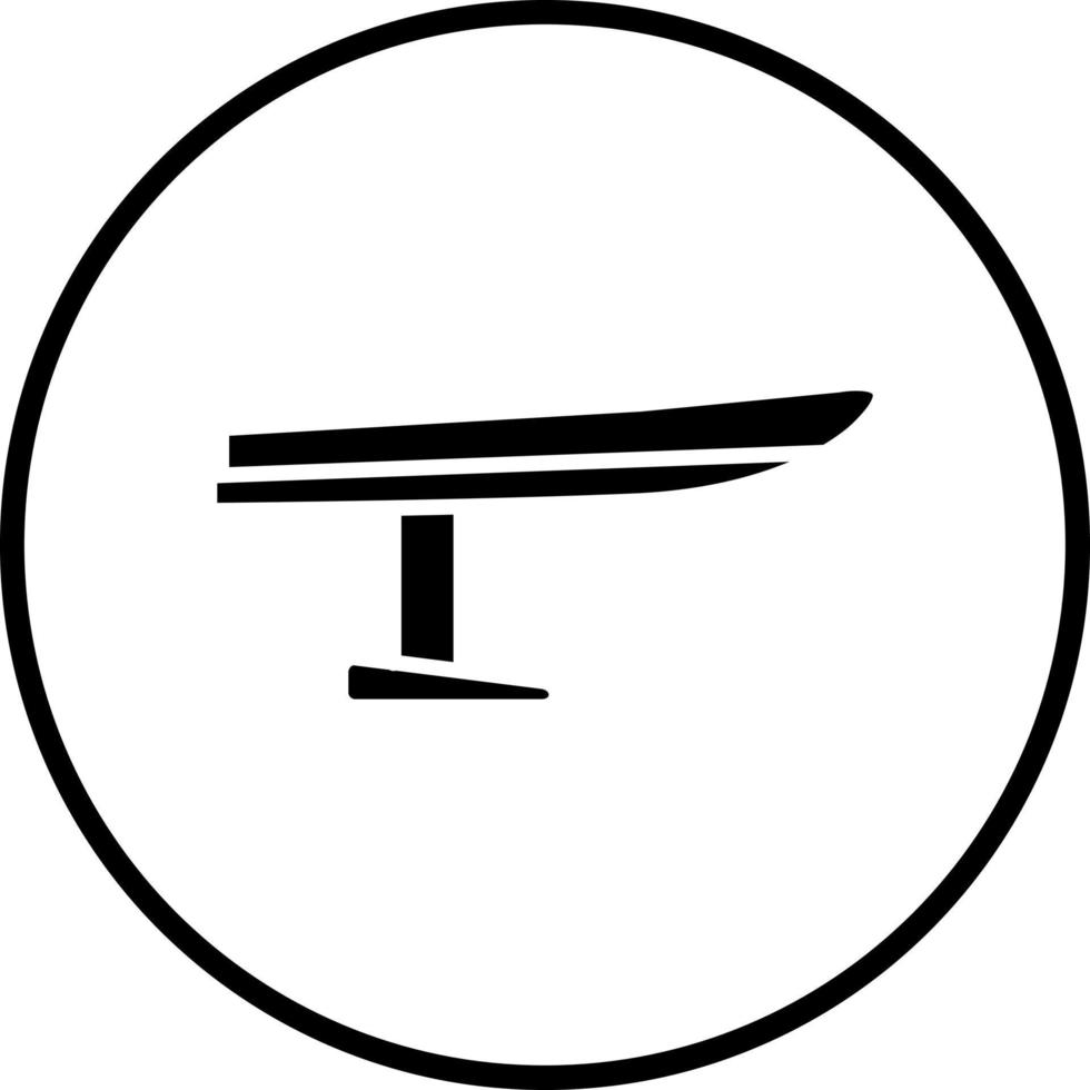 sitzen Nieder Tragflügelboot Vektor Symbol Stil