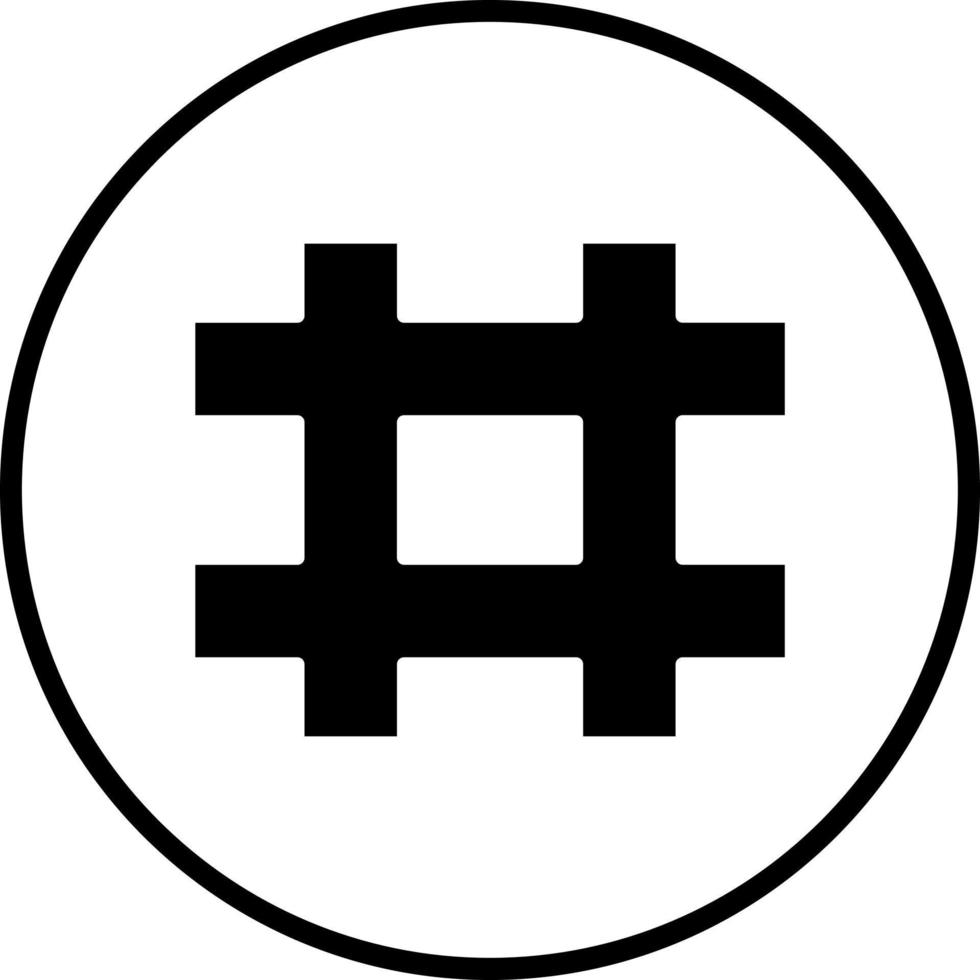 Hashtag Vektor Symbol Stil