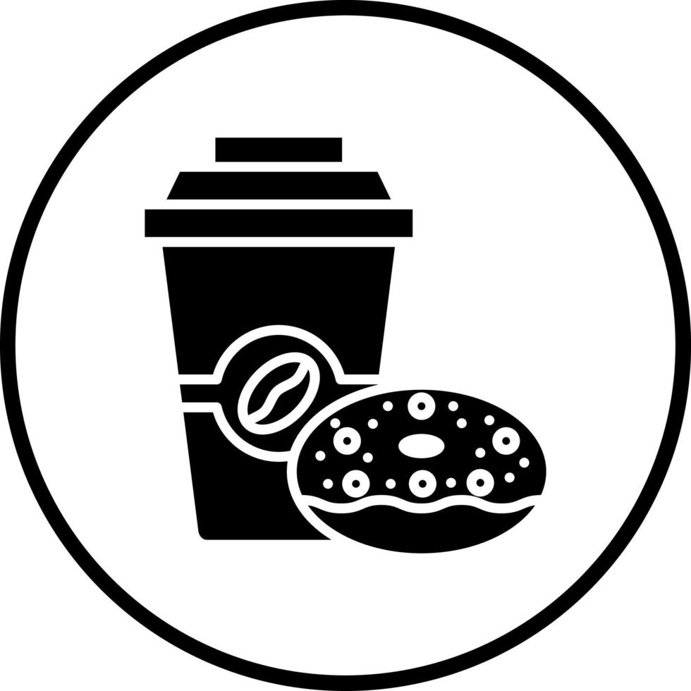 Kaffee Krapfen Vektor Symbol Stil