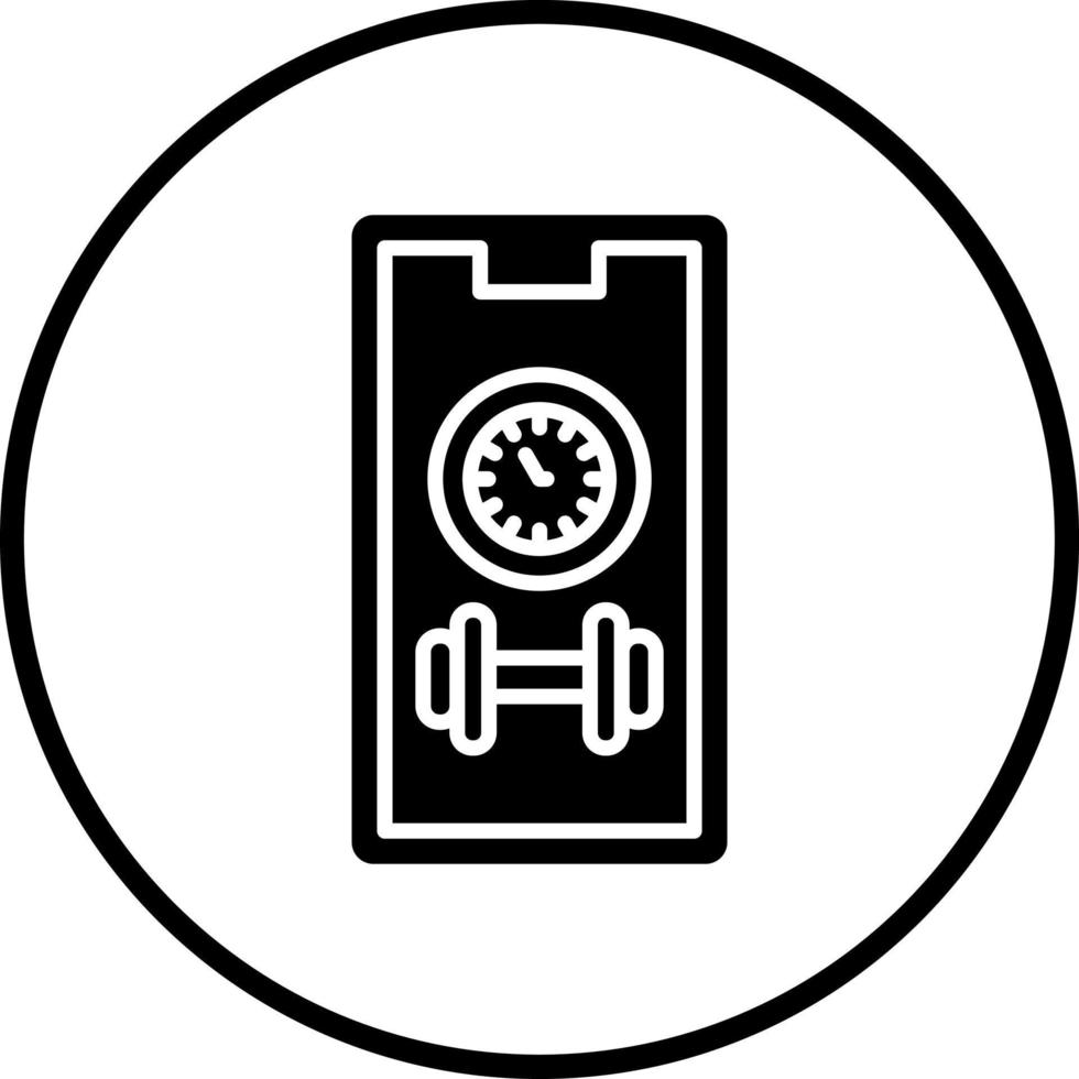 Fitnessstudio Zeit Vektor Symbol Stil