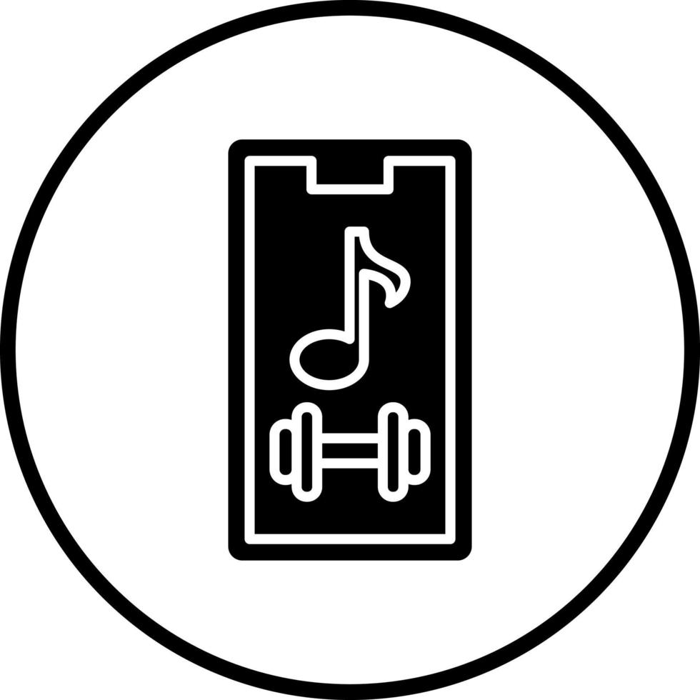 Fitnessstudio Musik- Vektor Symbol Stil
