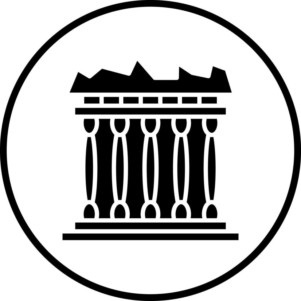 Akropolis Vektor Symbol Stil