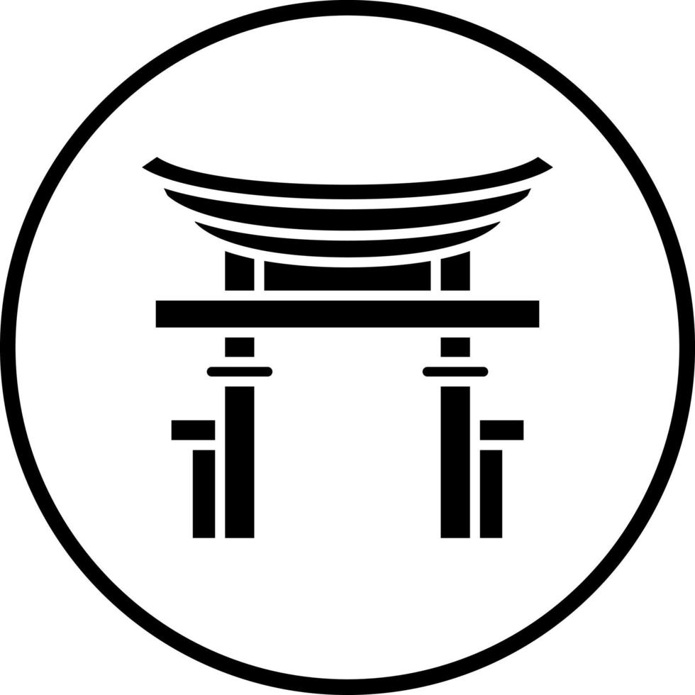 toriien Port vektor ikon stil