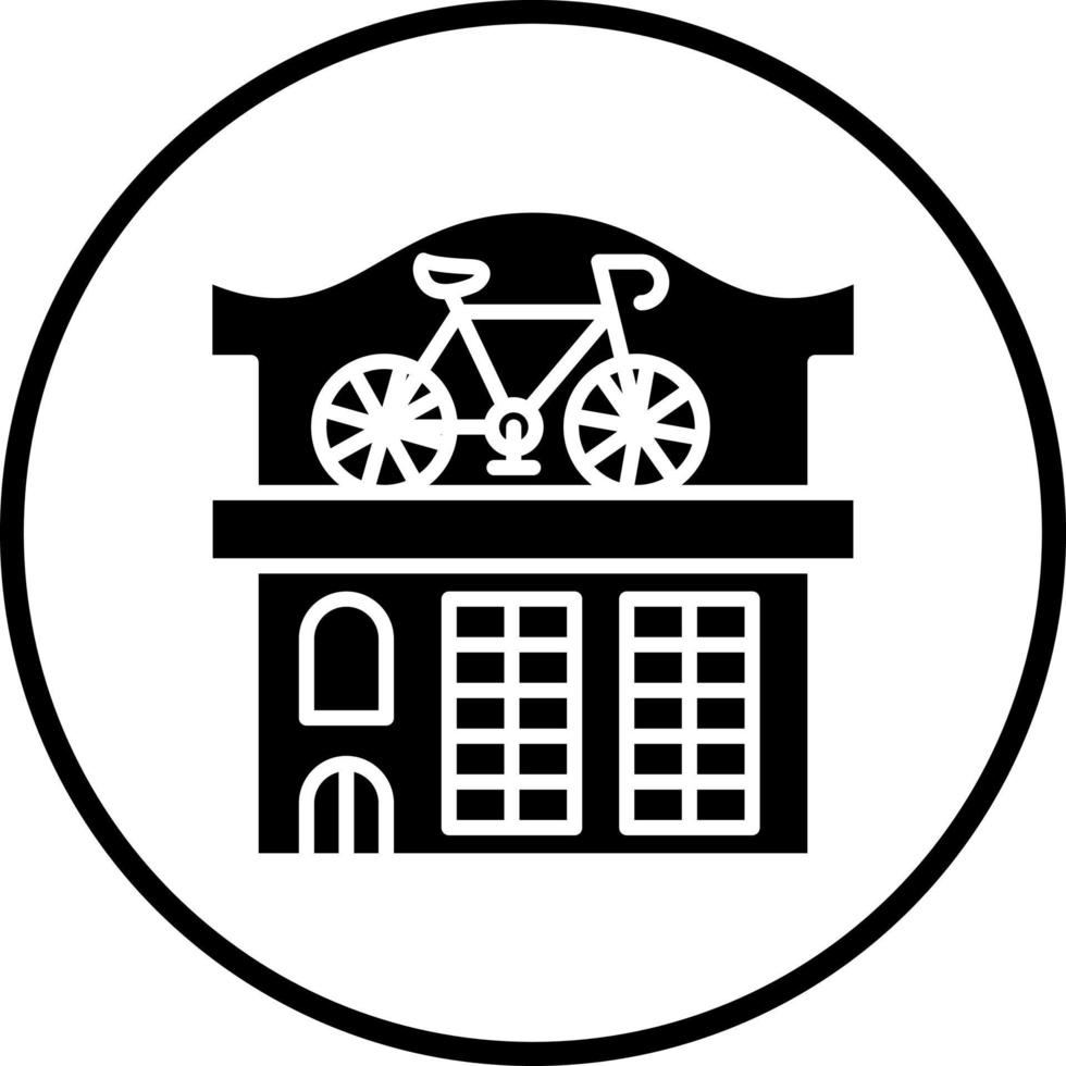 Fahrrad Geschäft Vektor Symbol Stil